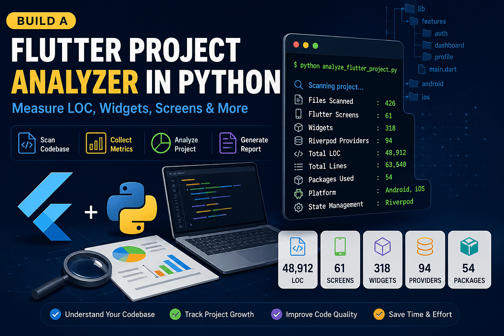 Build a Flutter Project Analyser in Python: Measure LOC, Widgets, Screens & More